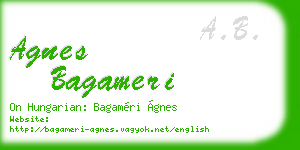 agnes bagameri business card