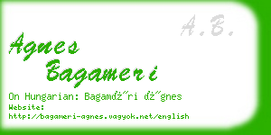 agnes bagameri business card